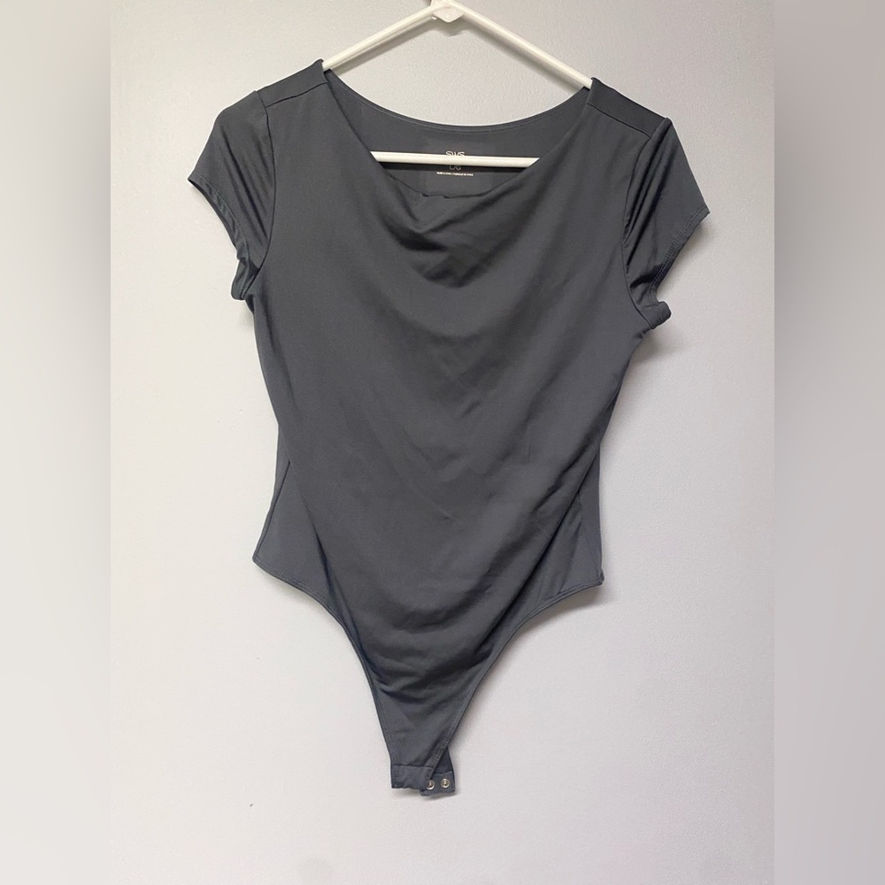 Elegant Gray Women's Bodysuit